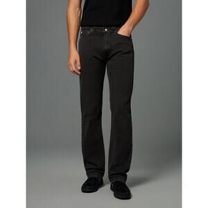 George Regular Fit Straight Black Jeans Men's 30x30 100% Cotton